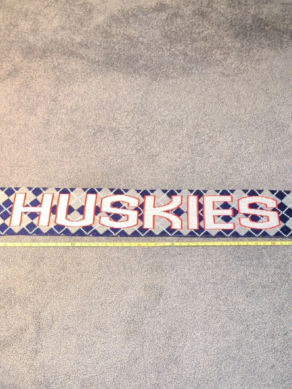 UConn Soccer Scarf with Husky Logo - Navy & White